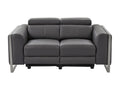 Meublori 2-Sitzer-Elektrosofa aus anthrazitgrauem Leder Meublori
