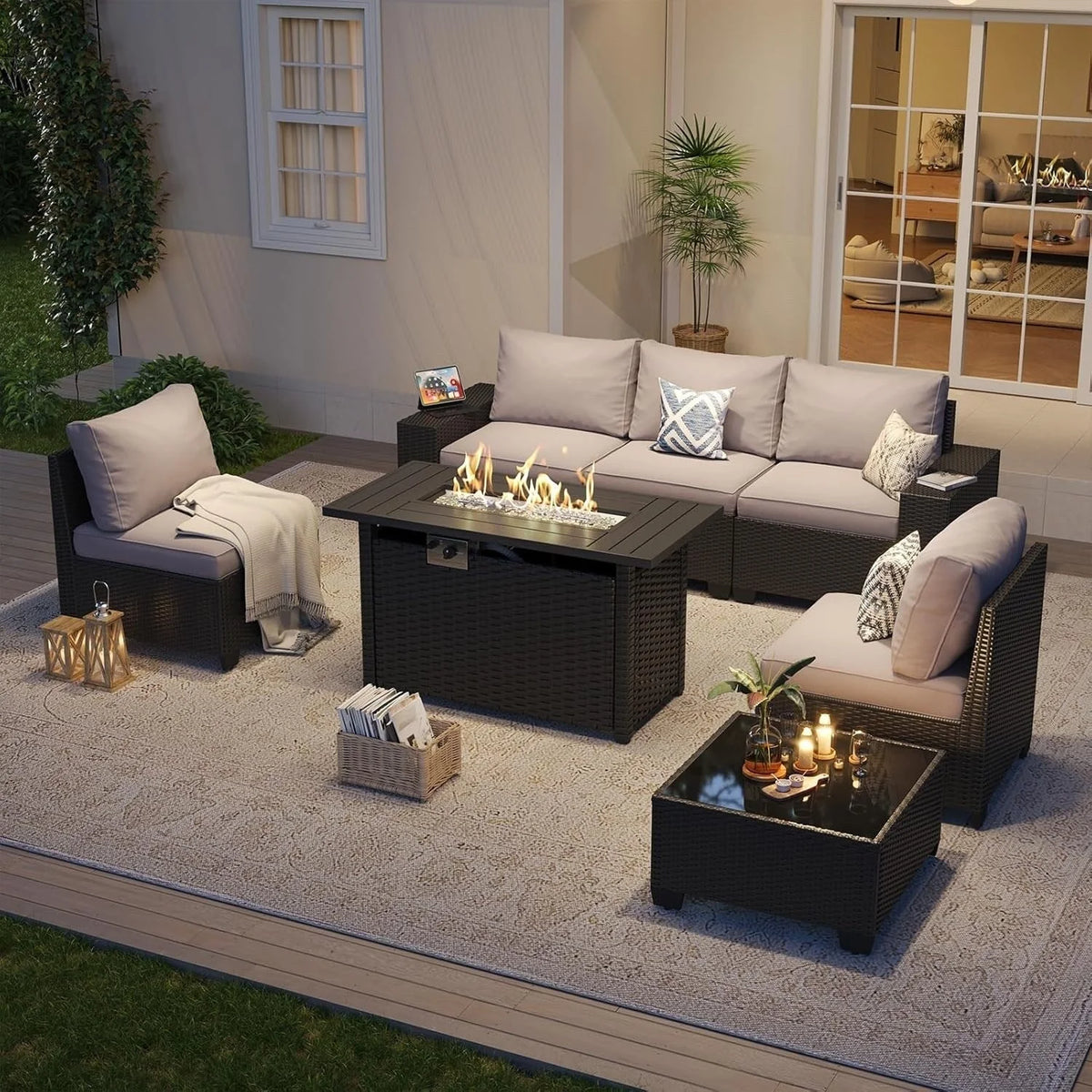 Gartensitzgruppen mit 10 cm dicken Kissen