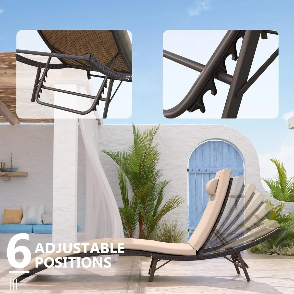 Kullavik 3-teiliges Outdoor-Liegen-Set