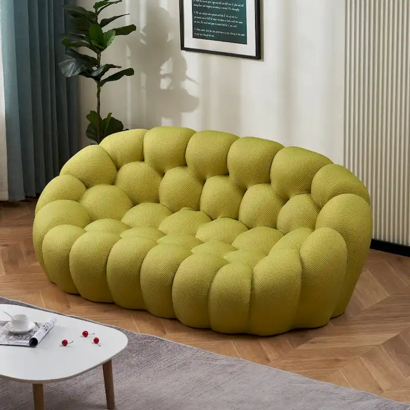 2-Sitzer Blasen-Sofa, geschwungen, Wabenform mit 3D-Textilgewebe für Wohnzimmer, Salon, Apartment