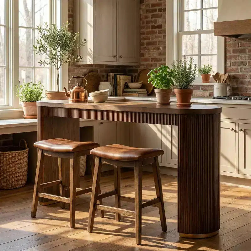 Christopher Knight Home Greta Farmhouse Esstisch in Thekenhöhe mit gerillter Platte