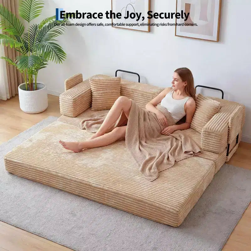 80.7 5-in-1 Schlafsofa – Kord, 544 kg, kein Aufbau