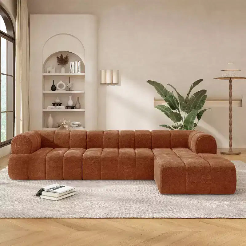 Christopher Knight Home Keri 122 Modernes L-förmiges Polsterecksofa aus hochdichtem Schaumstoff mit niedriger Rückenlehne