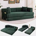 Cord-Boden-Schlafsofa mit Kissen, umwandelbaren Armlehnen und Rückenlehne, geeignet für Wohnzimmer, Schlafzimmer und Apartments.