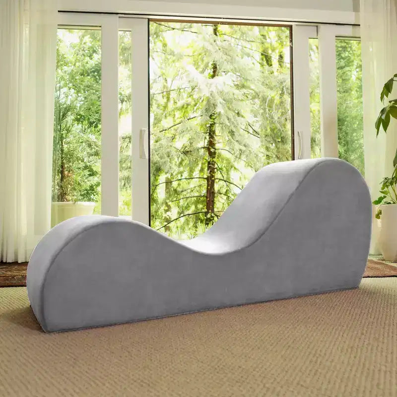Avana Sleek Yoga-Chaiselongue – hergestellt in den USA – ideal zum Dehnen, Entspannen, Trainieren und mehr, 60T x 18B x 26H Zoll, Hellgrau