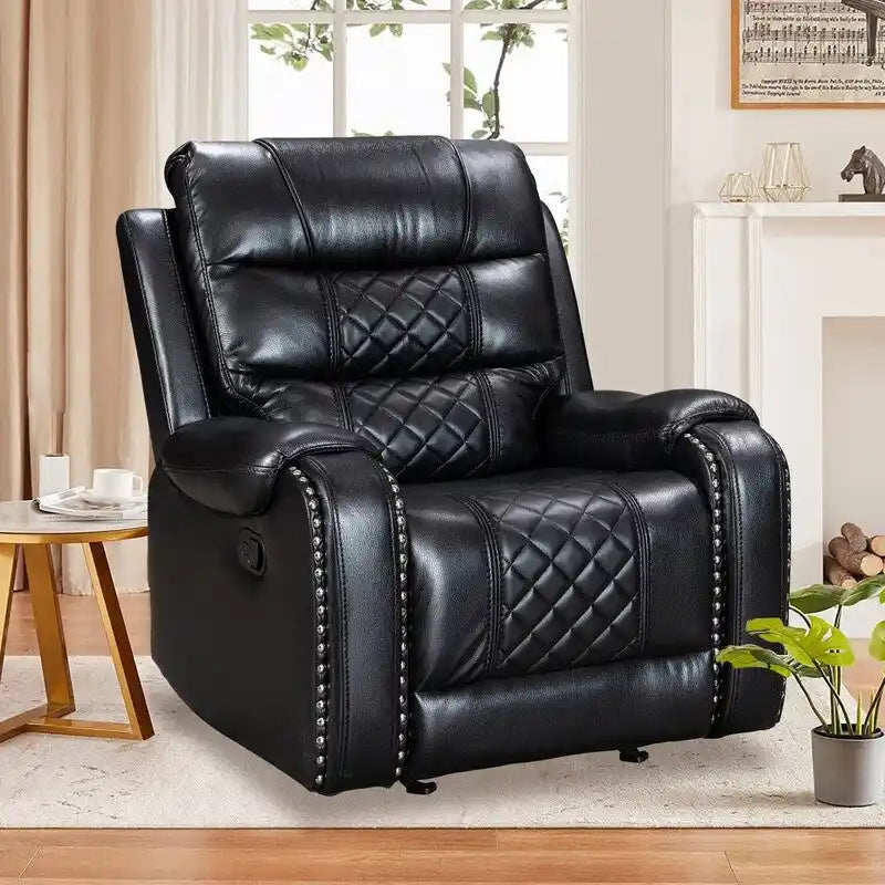 Großer Relaxsessel im amerikanischen Design aus Kunstleder für das Wohnzimmer