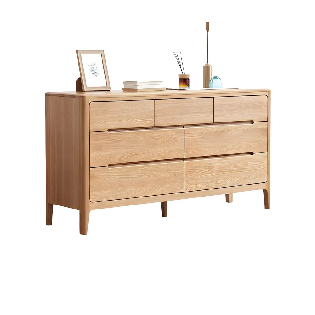 Traditionelle Doppelkommode aus natürlichem Eichenholz für das Schlafzimmer