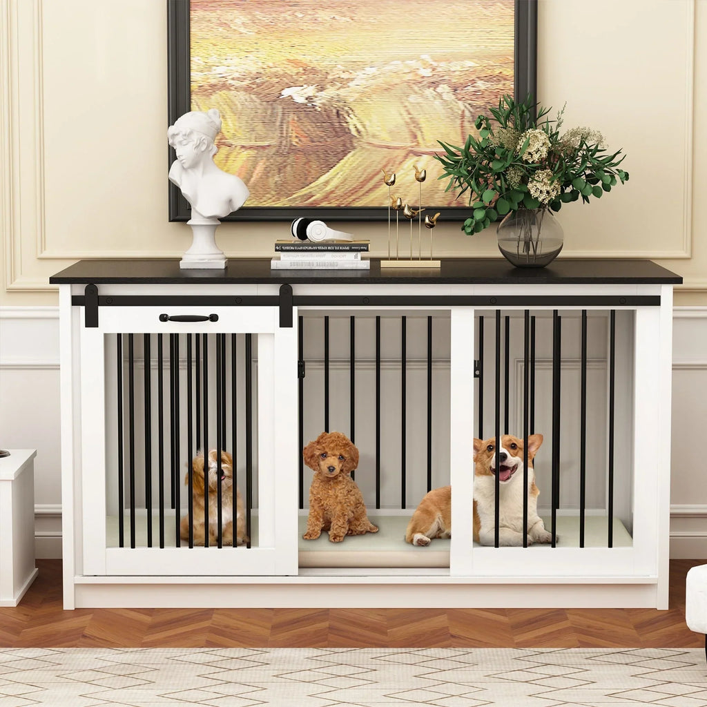 Hundehütte mit Eisenrohrverstärkung – Stylische und robuste Hundebox