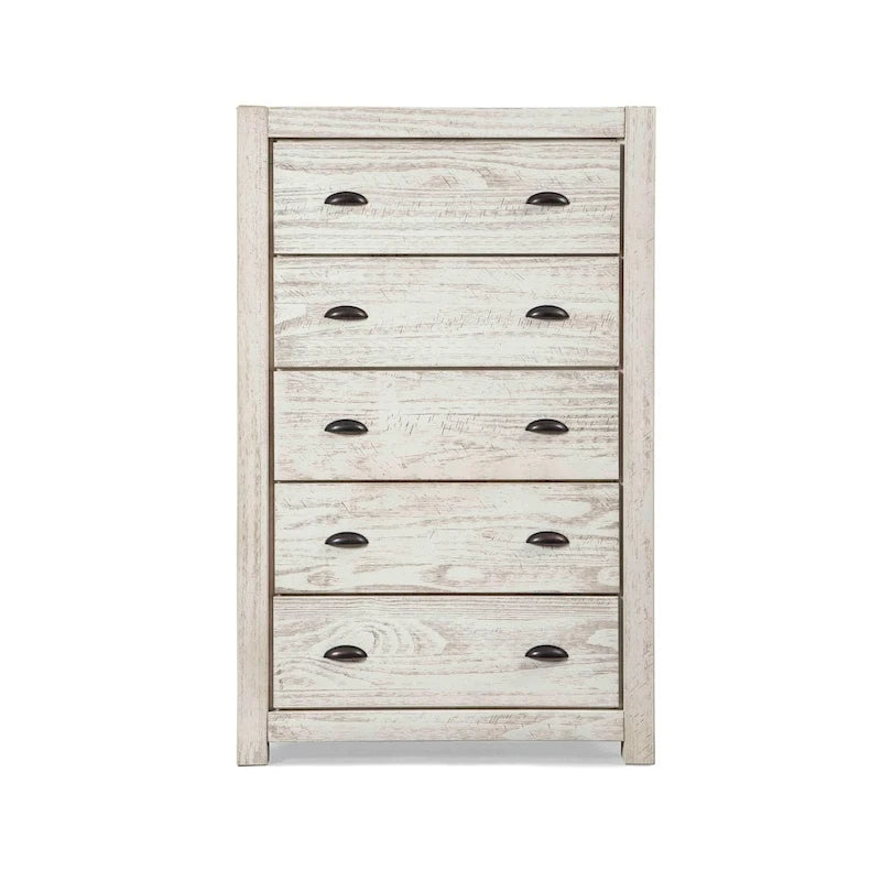 Grain Wood Furniture Montauk Kommode aus Massivholz mit 5 Schubladen