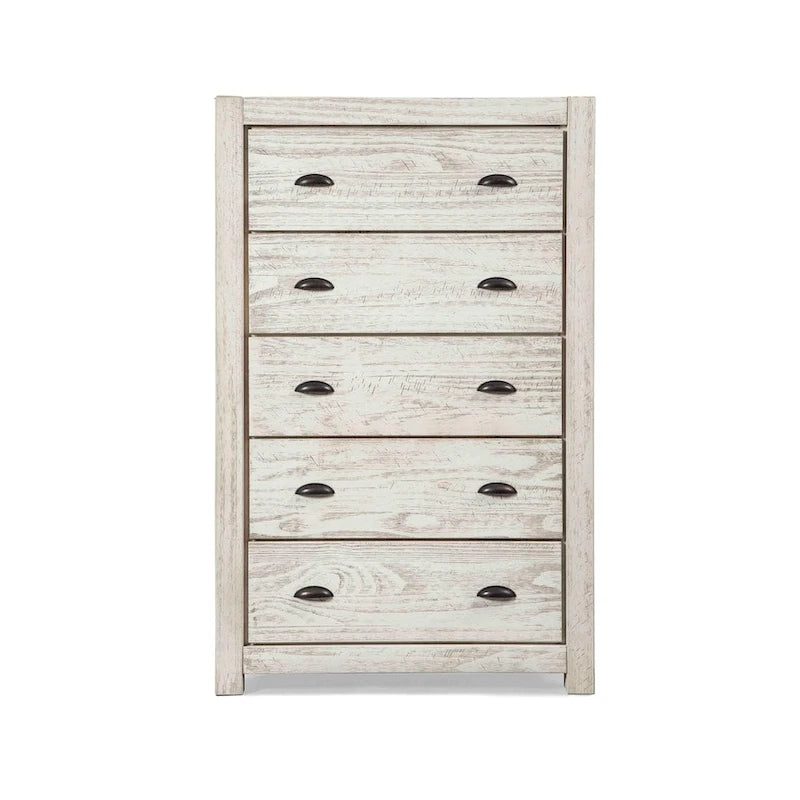 Grain Wood Furniture Montauk Kommode aus Massivholz mit 5 Schubladen