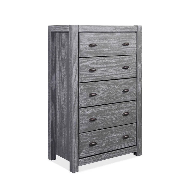 Grain Wood Furniture Montauk Kommode aus Massivholz mit 5 Schubladen
