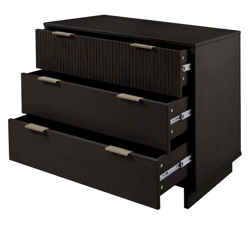Manhattan Comfort 2-teiliges Granville Modern Massivholz Standard Kommoden- und Nachttischset