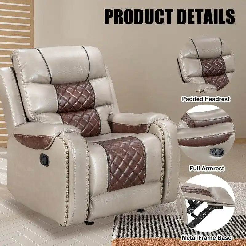 Großer Relaxsessel im amerikanischen Design aus Kunstleder für das Wohnzimmer