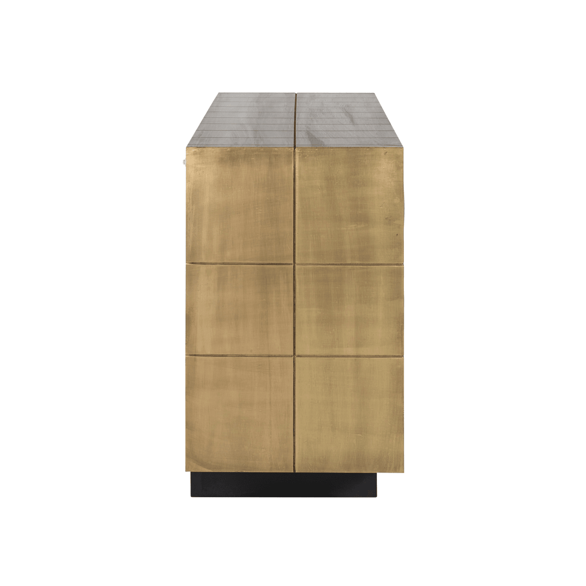 Gebürstetes Gold Sideboard mit 3 Türen