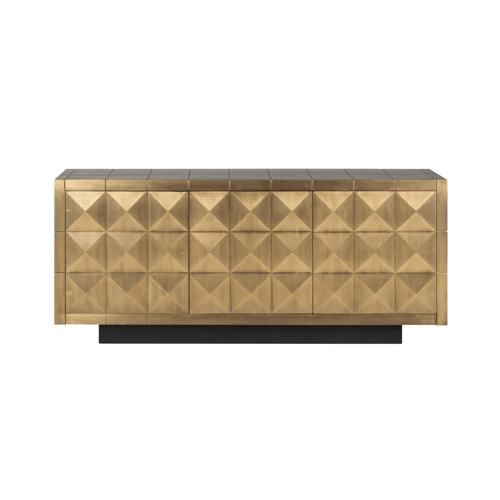 Gebürstetes Gold Sideboard mit 3 Türen