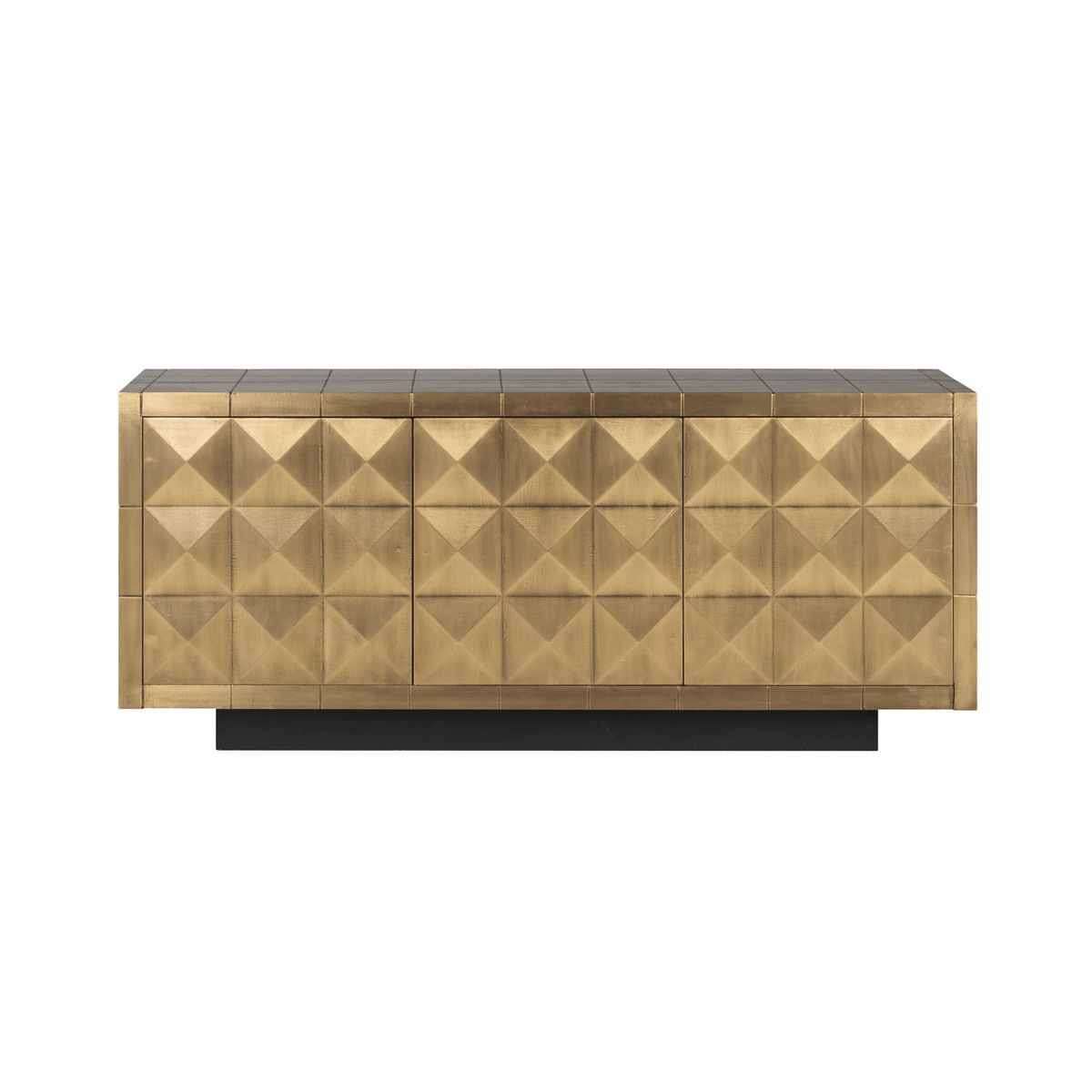 Gebürstetes Gold Sideboard mit 3 Türen