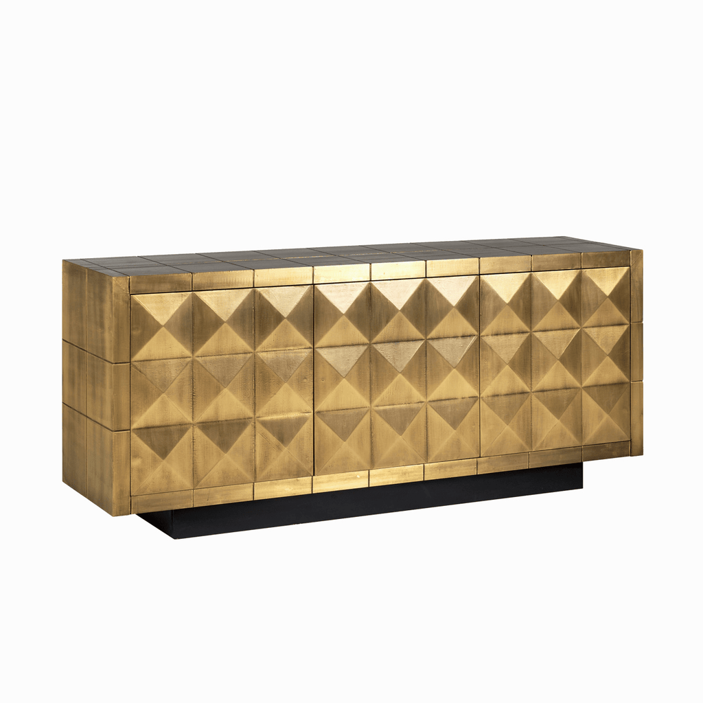 Gebürstetes Gold Sideboard mit 3 Türen