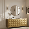 Gebürstetes Gold Sideboard mit 3 Türen