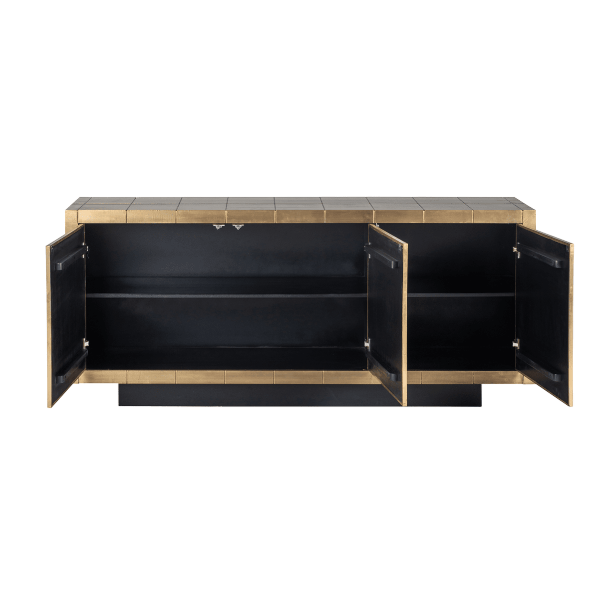 Gebürstetes Gold Sideboard mit 3 Türen