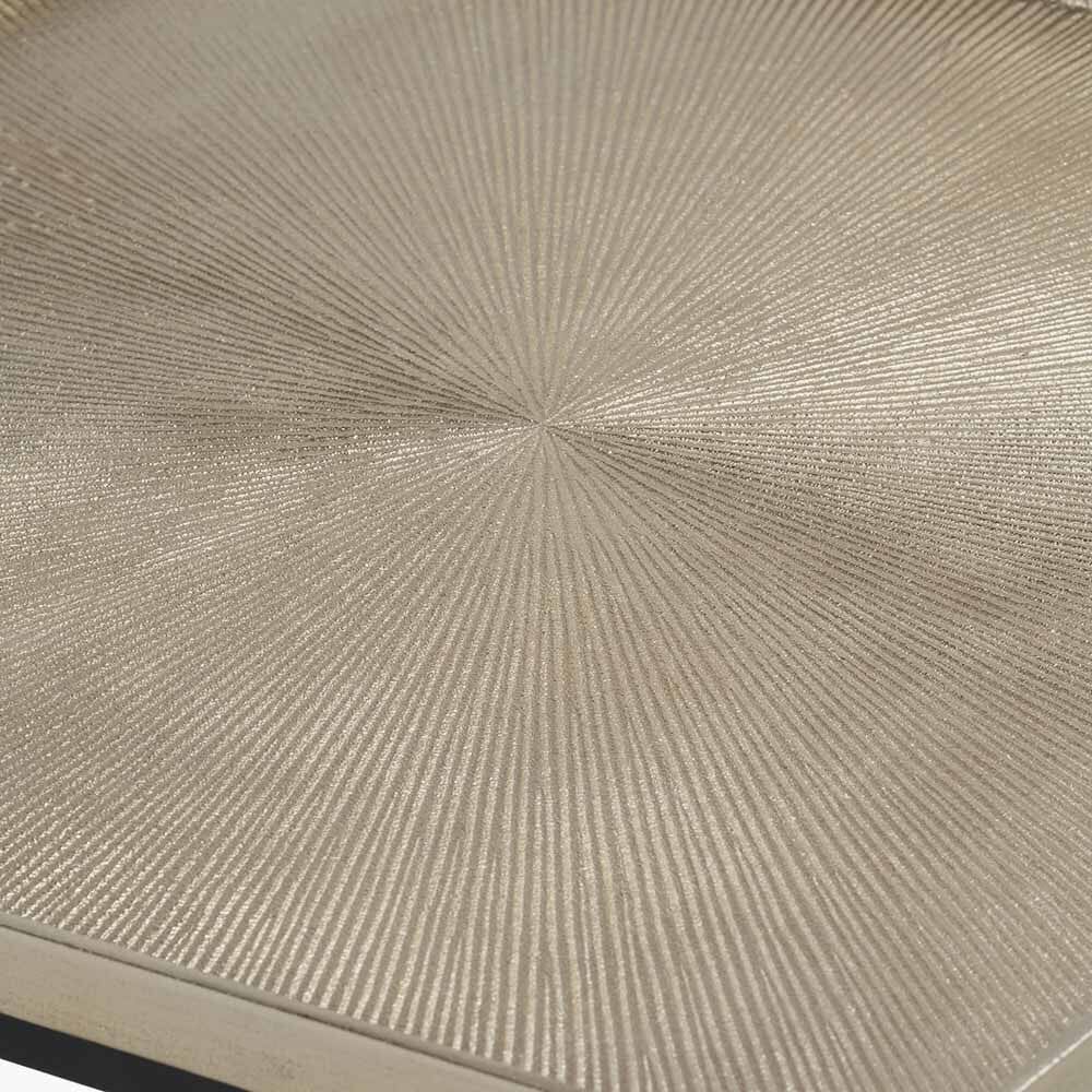 Couchtisch quadratisch Gold & Schwarz Metall