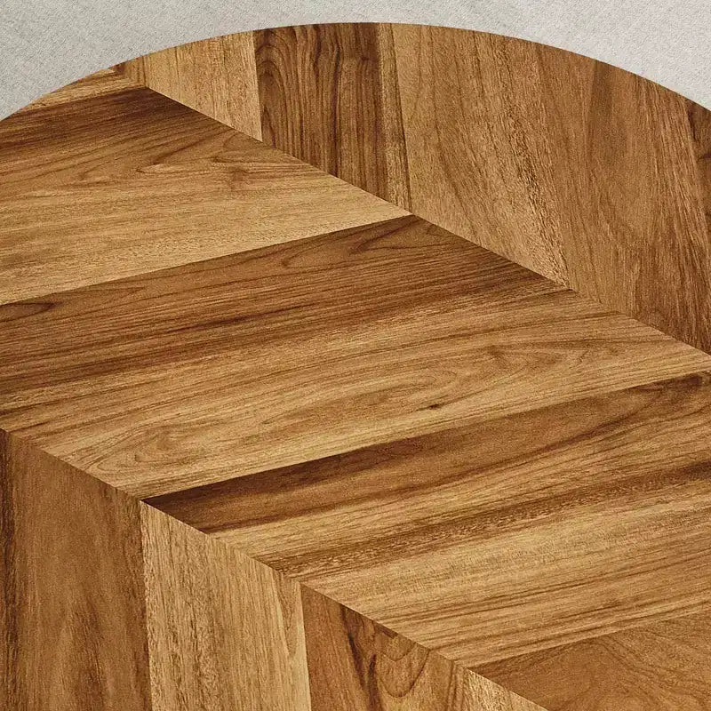 30 Zoll runder industrieller Couchtisch, 2-stöckig mit verstellbaren Füßen, Holzmaserungsablage, Flammendesign, einfache Montage, Wohnzimmer