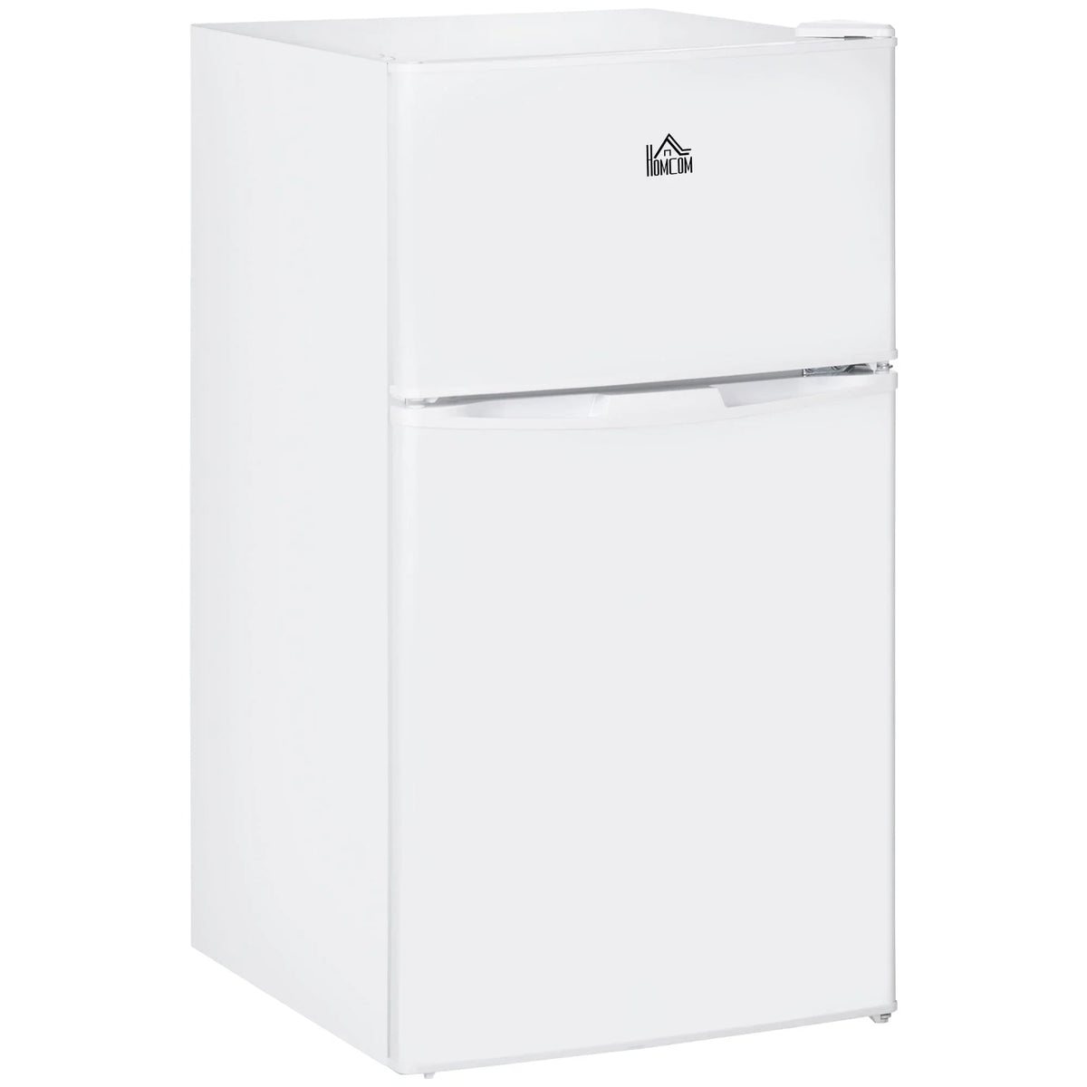 HOMCOM Doppel-Mini-Kühlschrank mit Gefrierfach, 90 L Kompaktkühlschrank mit verstellbarem Regal, einstellbares Thermostat