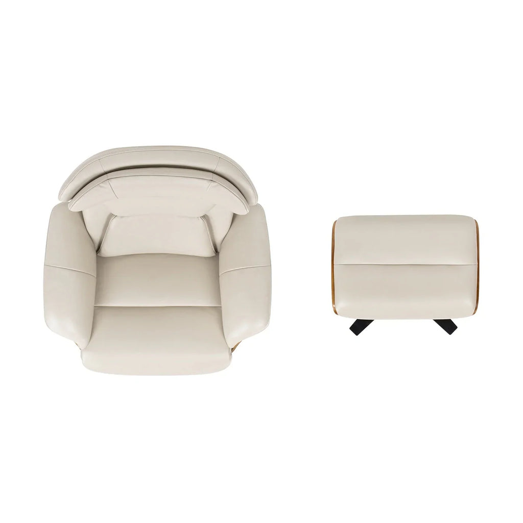 Jovan 31.5 Echtleder Relaxsessel mit Ottoman