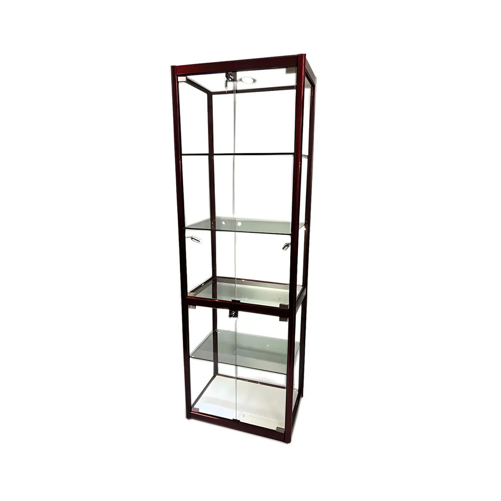 Zeitgenössische rechteckige Vitrine aus schwarzem Glas
