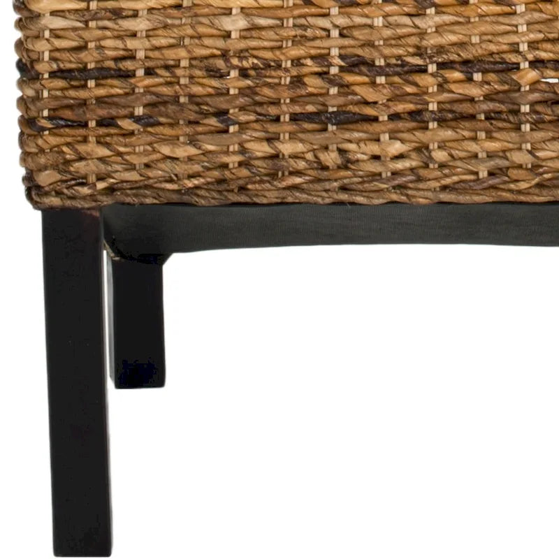 2er-Set Esszimmerstühle aus natürlichem Korbgeflecht 48B x 56T x 104H cm, Boho Coastal Stil