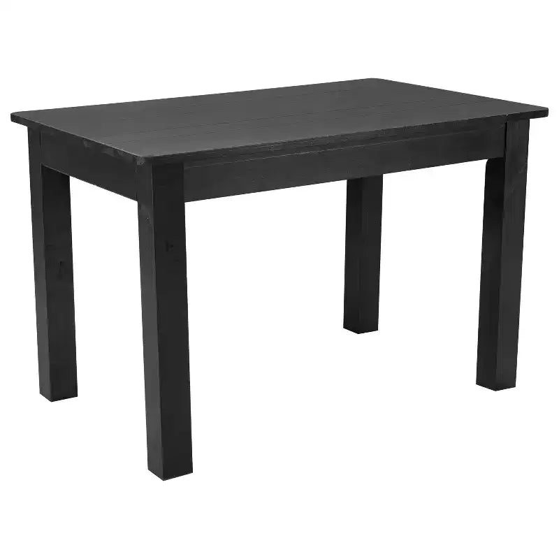 Flash Furniture 46 x 30 rechteckiger Esstisch aus massiver Kiefer im Landhausstil