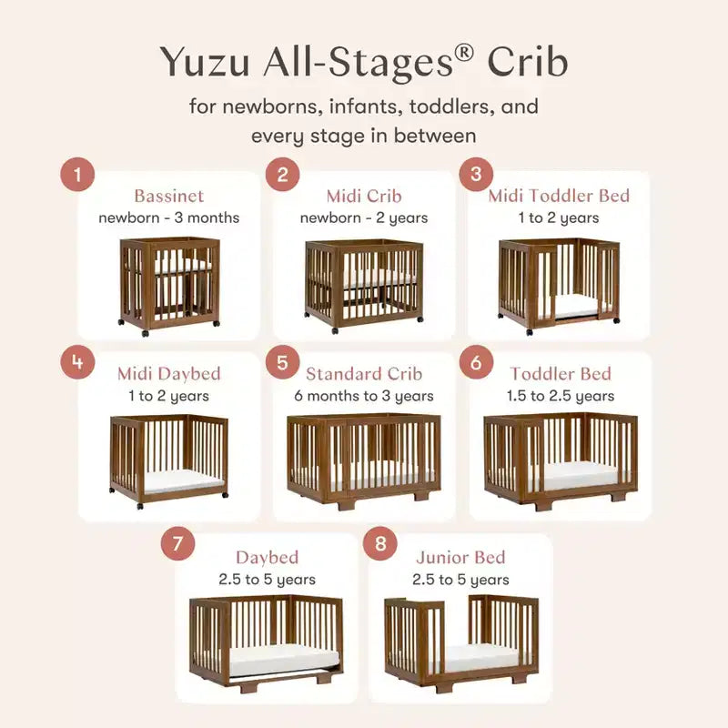 Babyletto Yuzu 8-in-1 umwandelbares Kinderbett mit All-Stages Umrüst-Kits