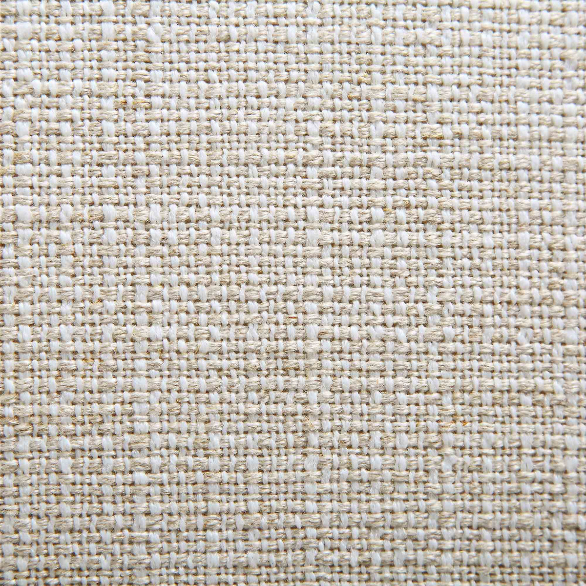 3-Sitzer geschwungenes Sofa mit Kugel-Kissen, Leinenmischung Beige