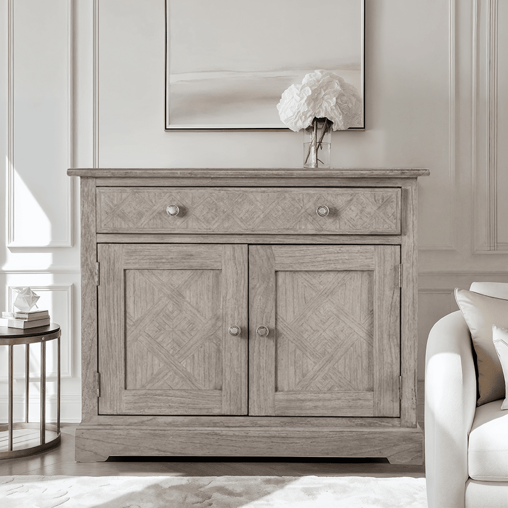 Sideboard aus Naturholz mit 2 Türen und 1 Schublade