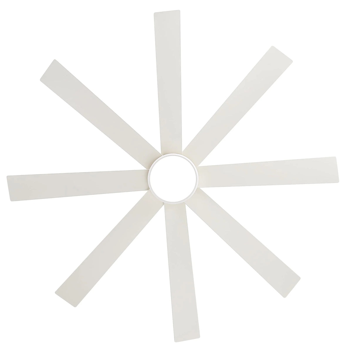 65-Zoll-LED-Deckenventilator mit 8 Flügeln, Licht und Fernbedienung, Schwarz