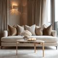 Antiker Couchtisch aus Bronze in abstrakter Form mit taupefarbener Marmorplatte