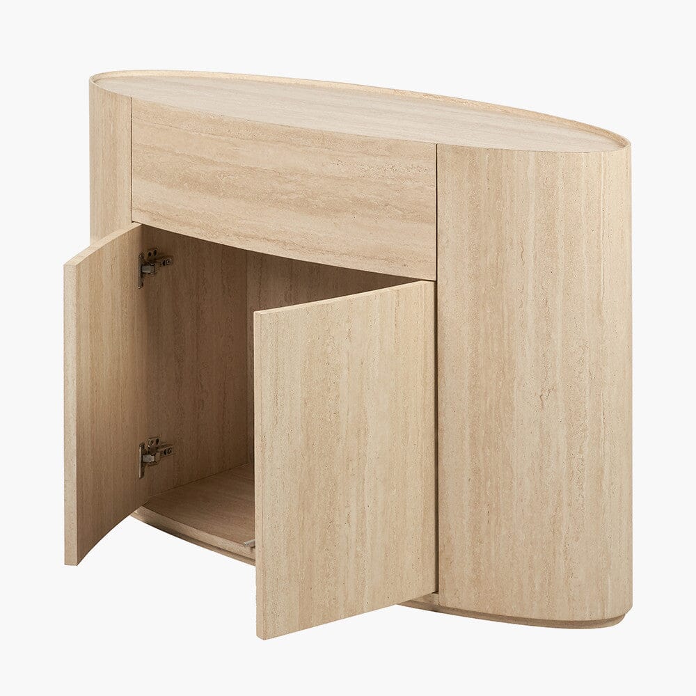 Sideboard mit 2 Türen in Travertin-Optik