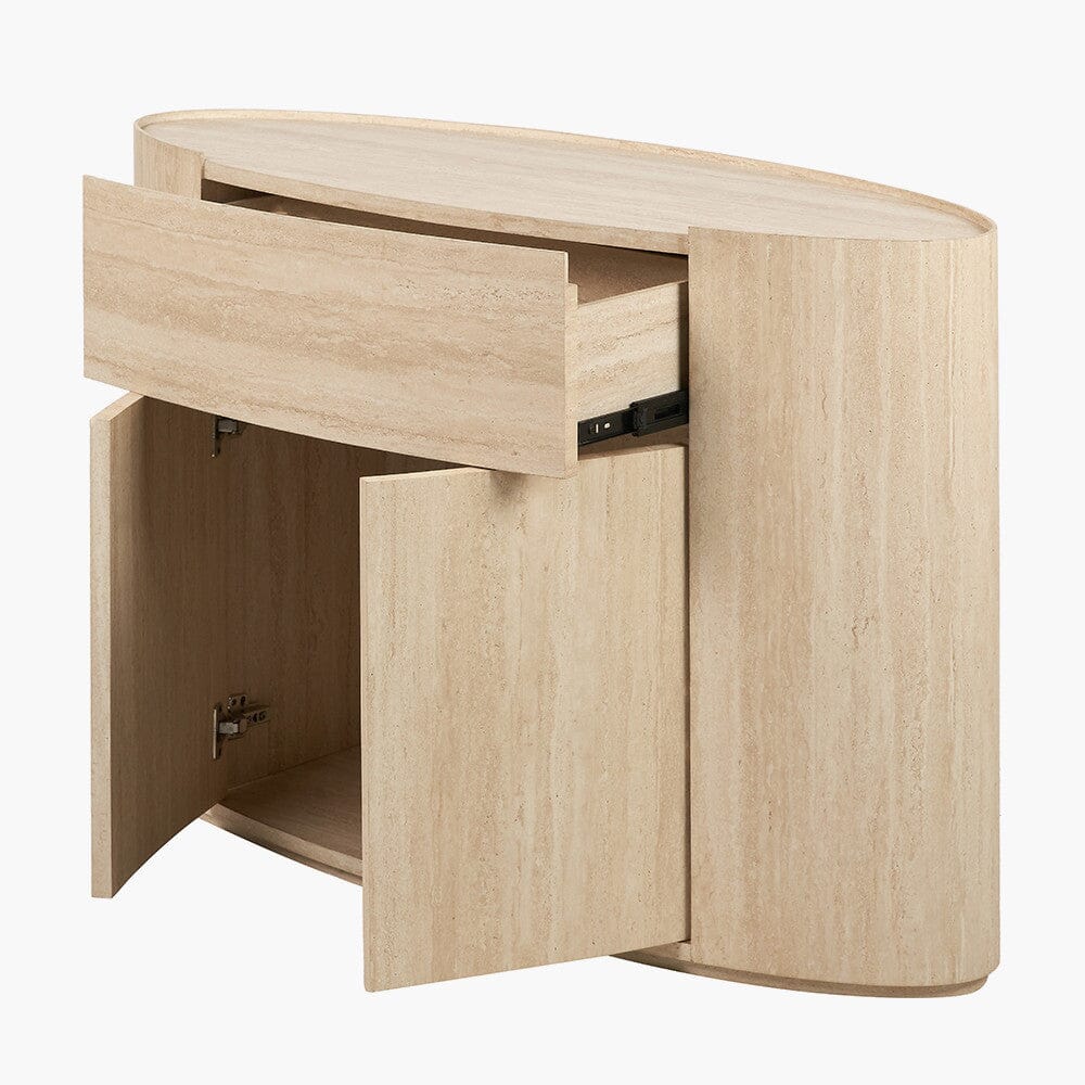Sideboard mit 2 Türen in Travertin-Optik
