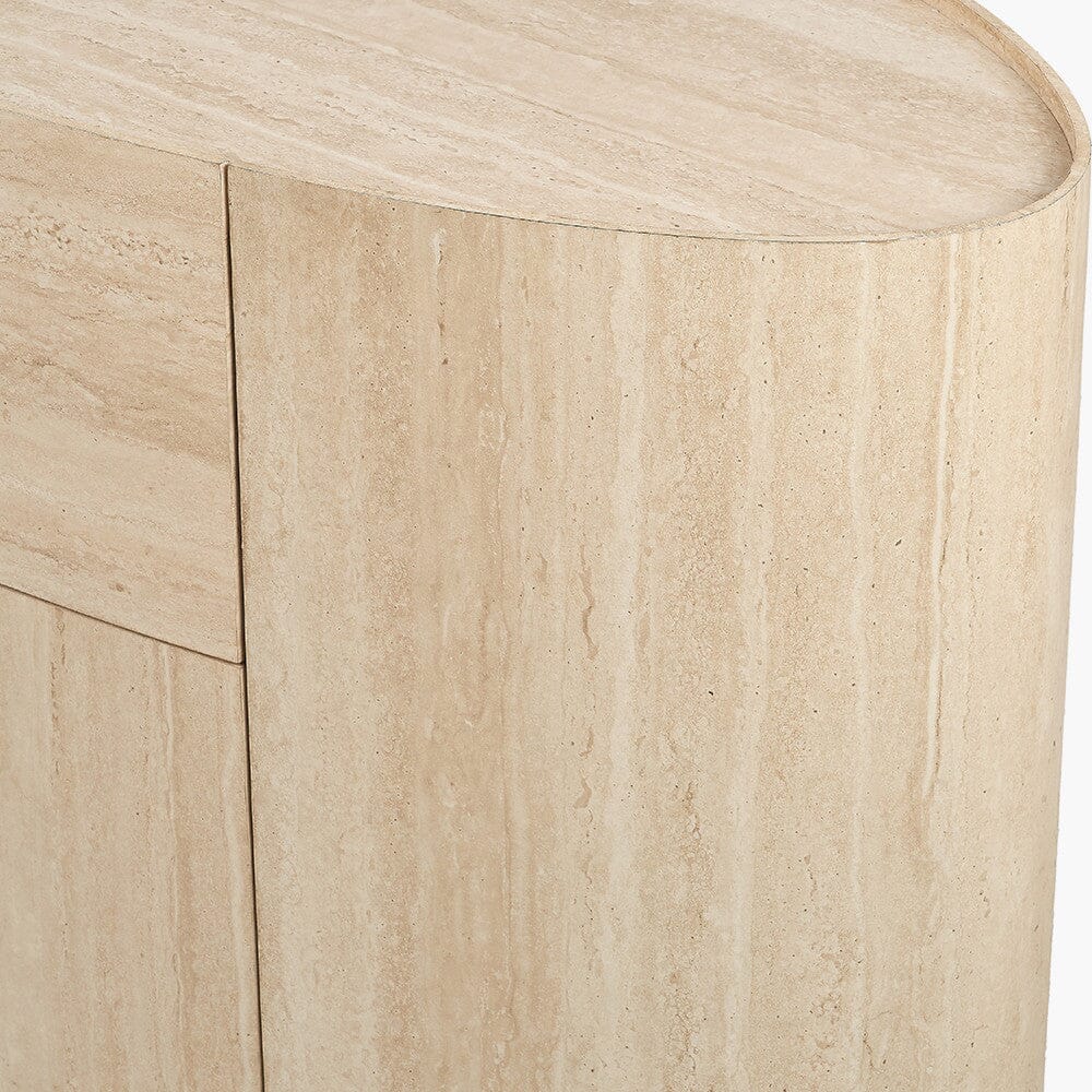 Sideboard mit 2 Türen in Travertin-Optik