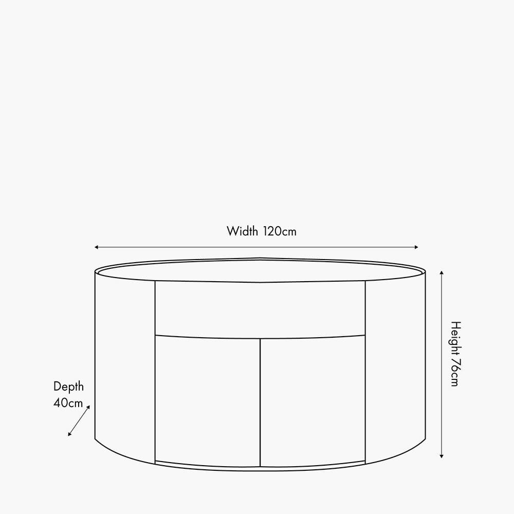 Sideboard mit 2 Türen in Travertin-Optik
