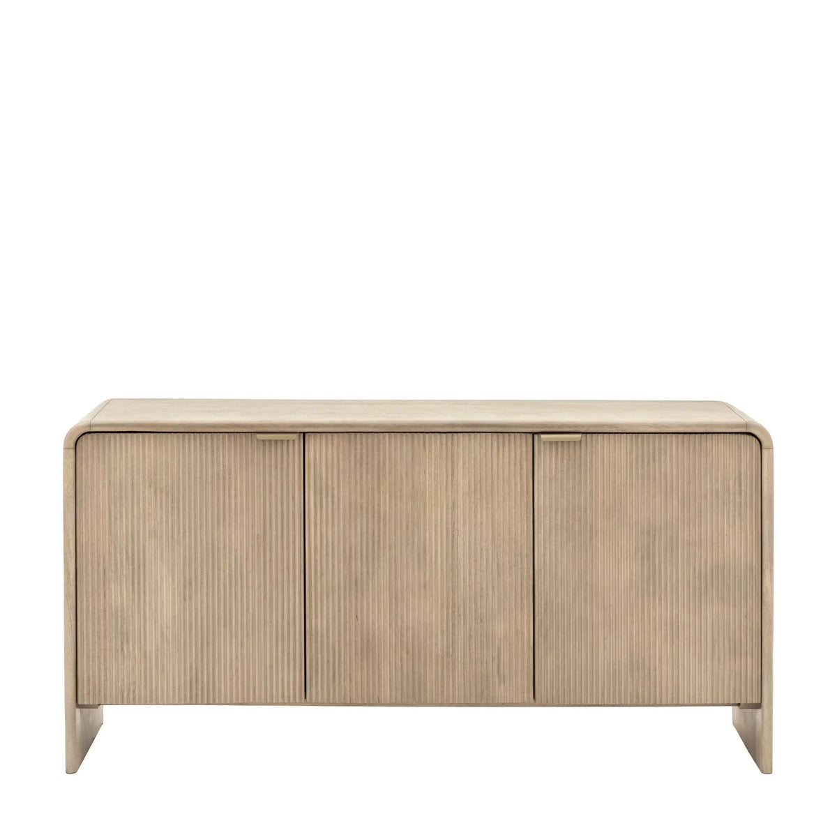 Geripptes Holz-Sideboard mit 3 Türen