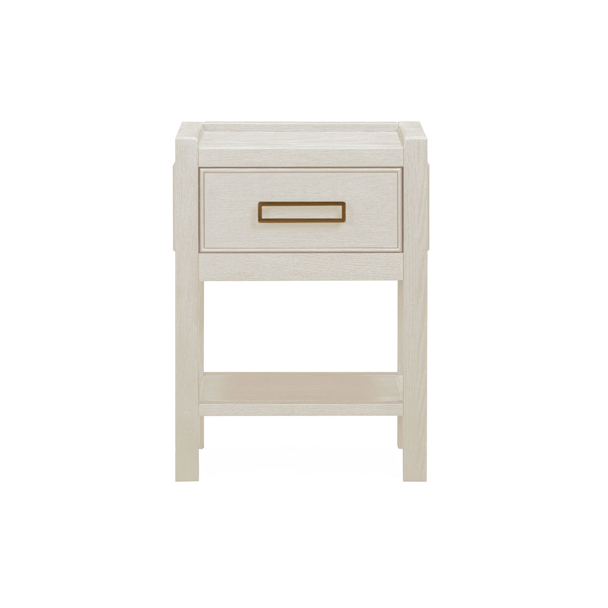Nachttisch mit 1 Schublade, Eichenfurnier in Creme