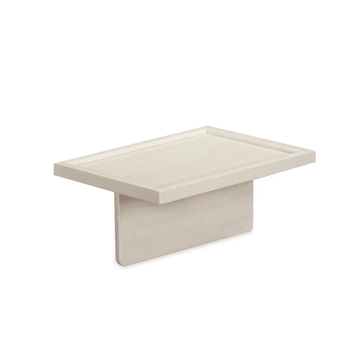 Cremefarbener Sofatisch aus Eichenfurnier
