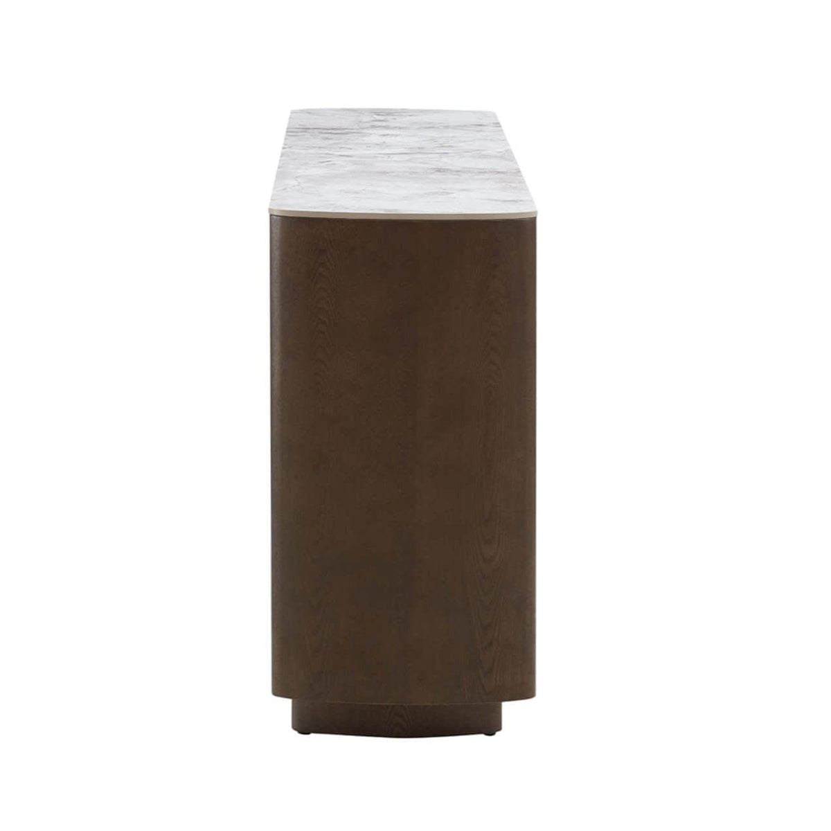 Walnuss-Sideboard mit Steinplatte