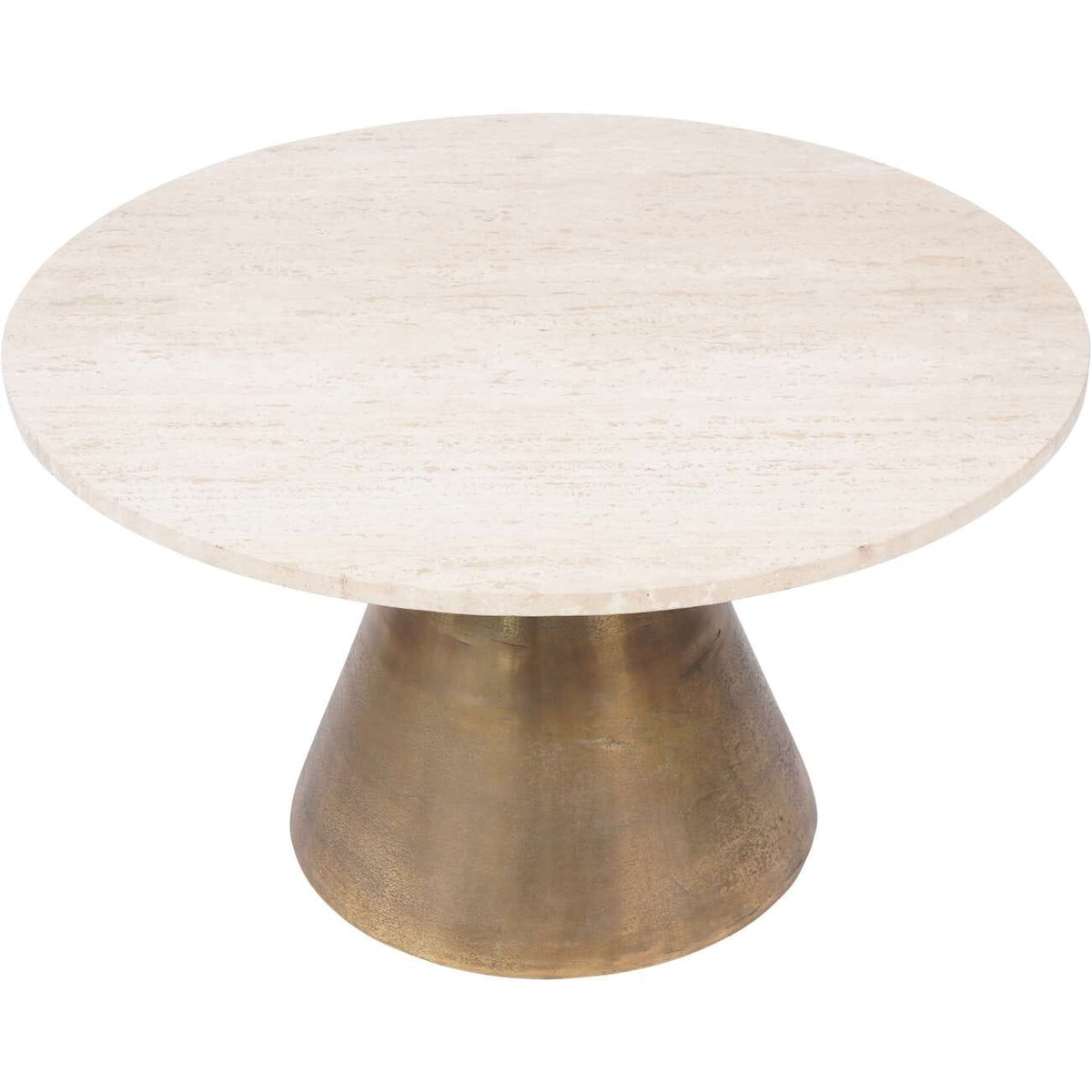 Großer Couchtisch aus Gold und Marmor